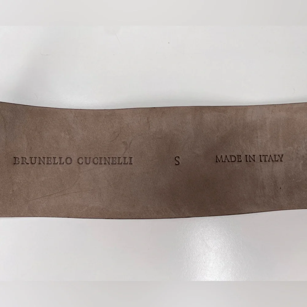 Brunello Cucinelli Wide Fold Detail Brown Women's Belt 🌟